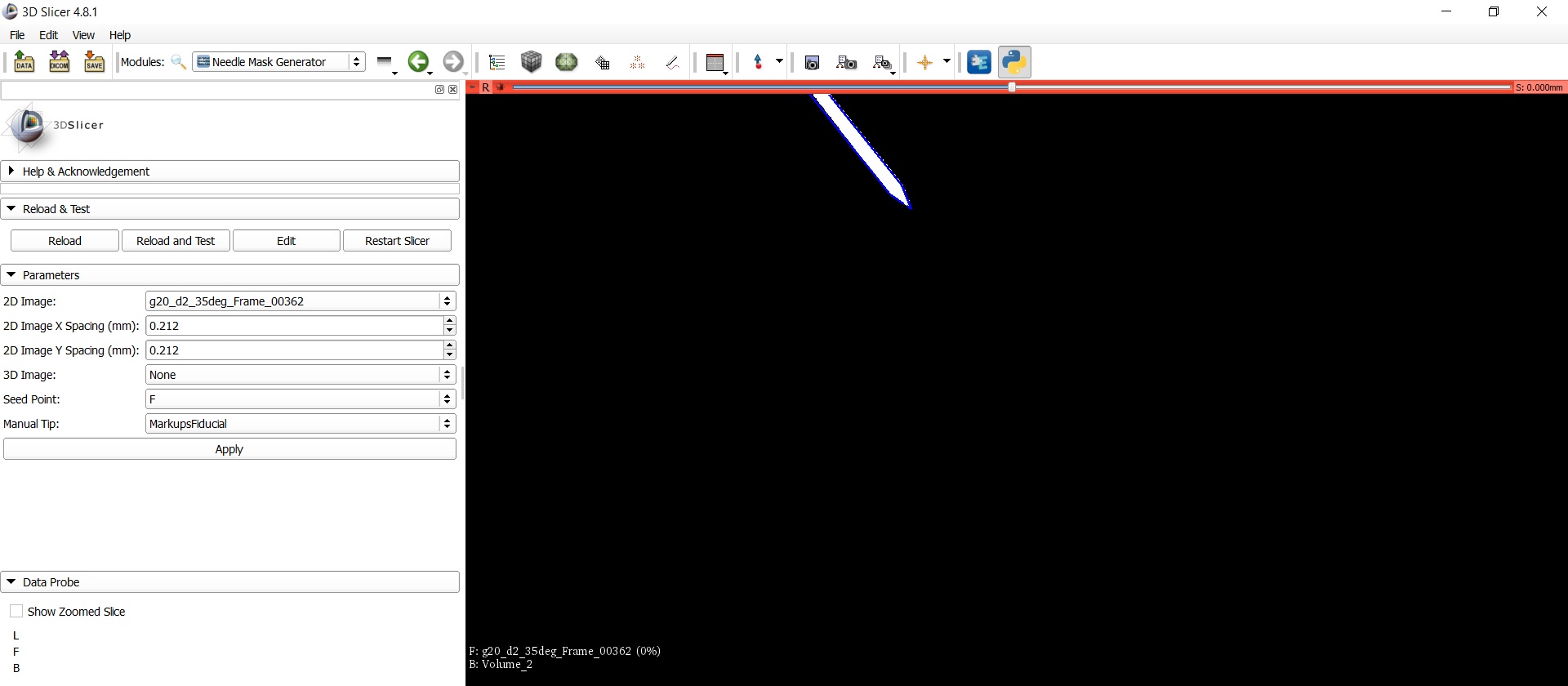 Outputs to the module are a mask that can be used for supervised machine learning